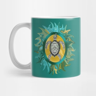 Aztec Emblem Sea Turtle Mug